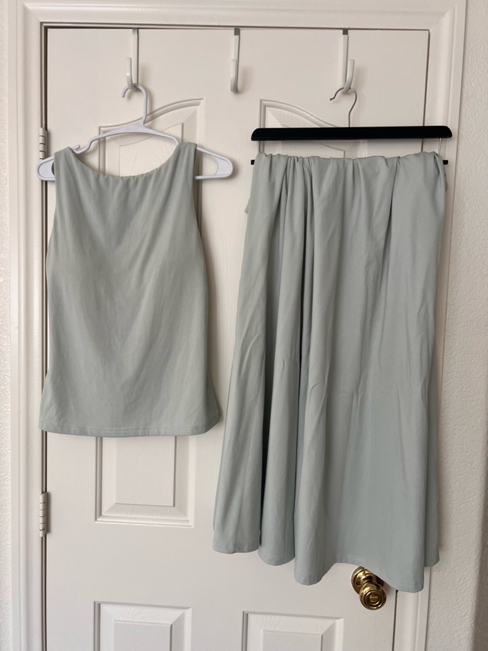 OGL Lightweight Ribbed Tank & Matching Skirt in Pale Mint - Picture 3 of 5